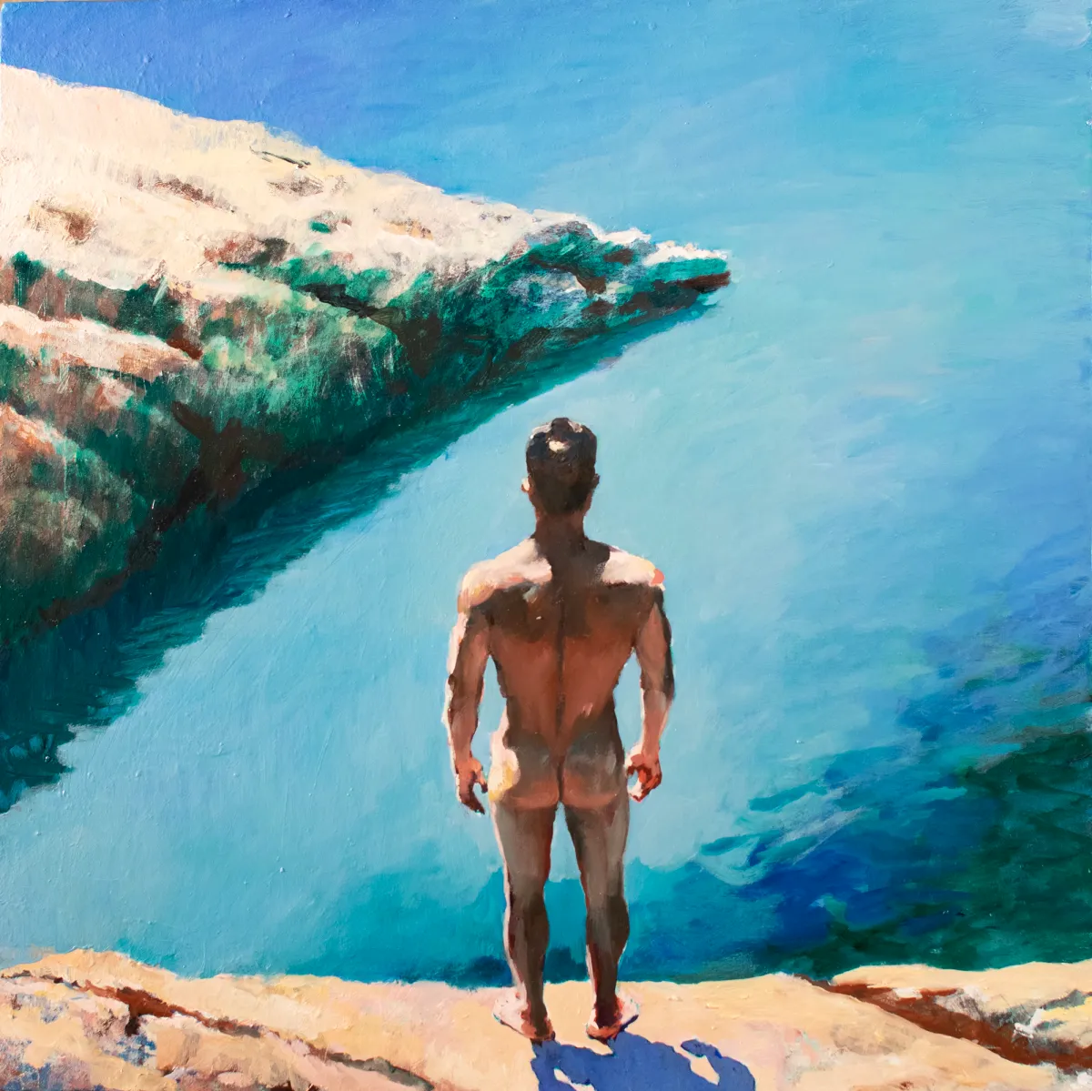 Diver on Cliff: Study of Hesitation | Nicholas Stedman